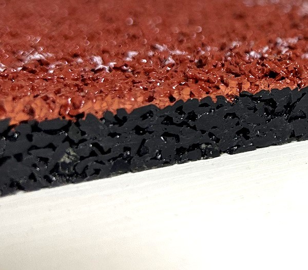 spray coat running track elastic layer